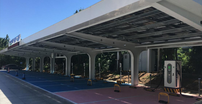 財金集團煙臺東山賓館風光儲充電站